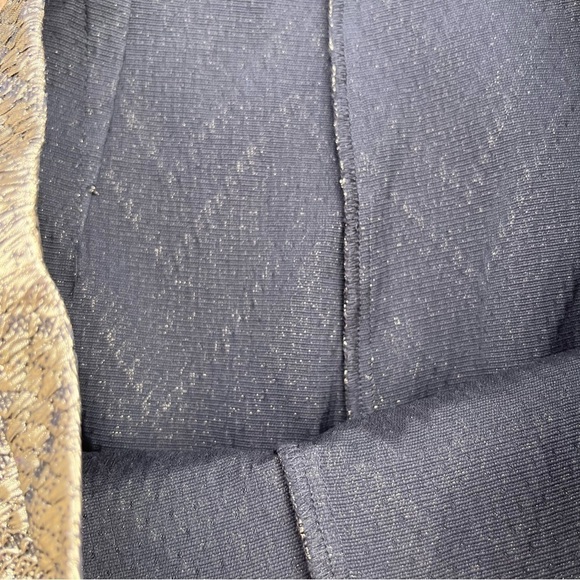 Trina Turk Gold Metallic Straight Leg Pants Weave Size 4 - Picture 10 of 12